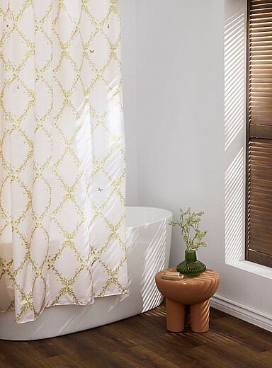 Floral medallions shower curtain
