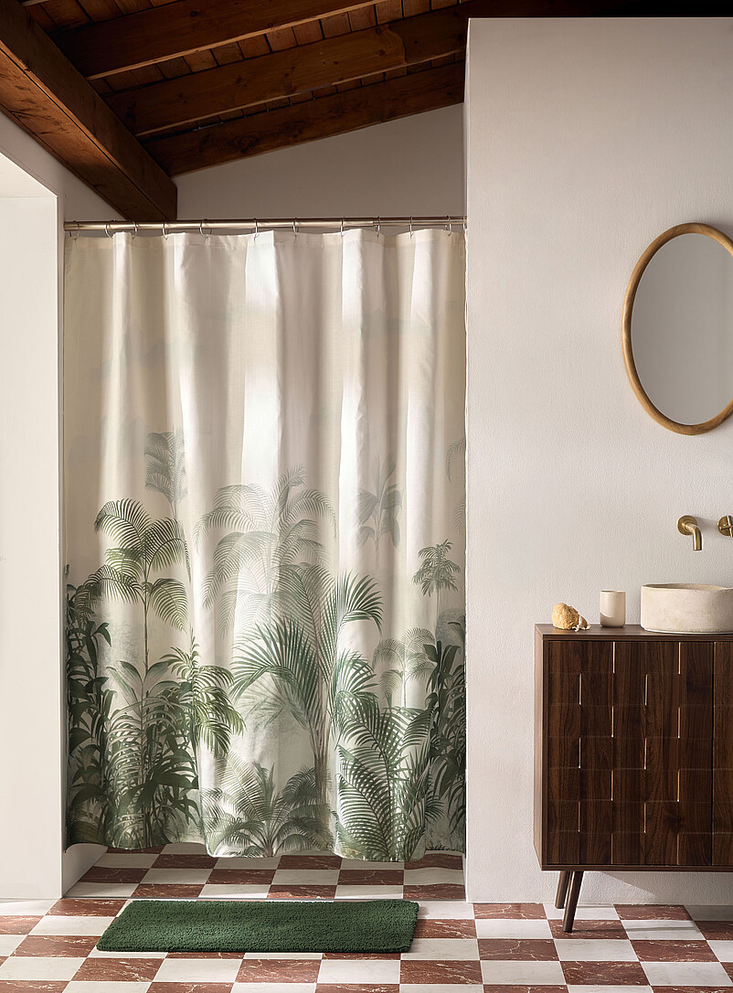 Le Rideau De Douche Feuilles Tropicales Simons Maison Rideaux De le-rideau-de-douche-feuilles-tropicales-simons-maison-rideaux-de