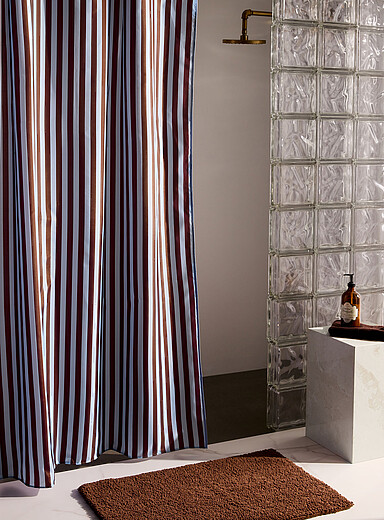 Bold stripes shower curtain