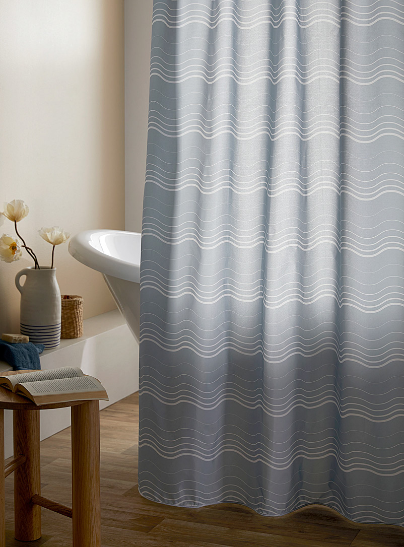 Simons Maison Baby Blue Rippling waves shower curtain