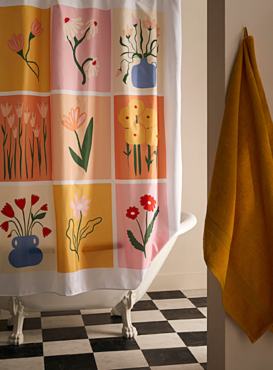 rideau de douche tissu lavable - Rideaux Design