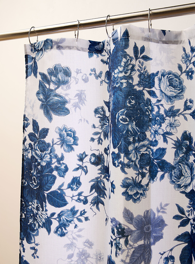 Contrasting flowers shower curtain product image 2