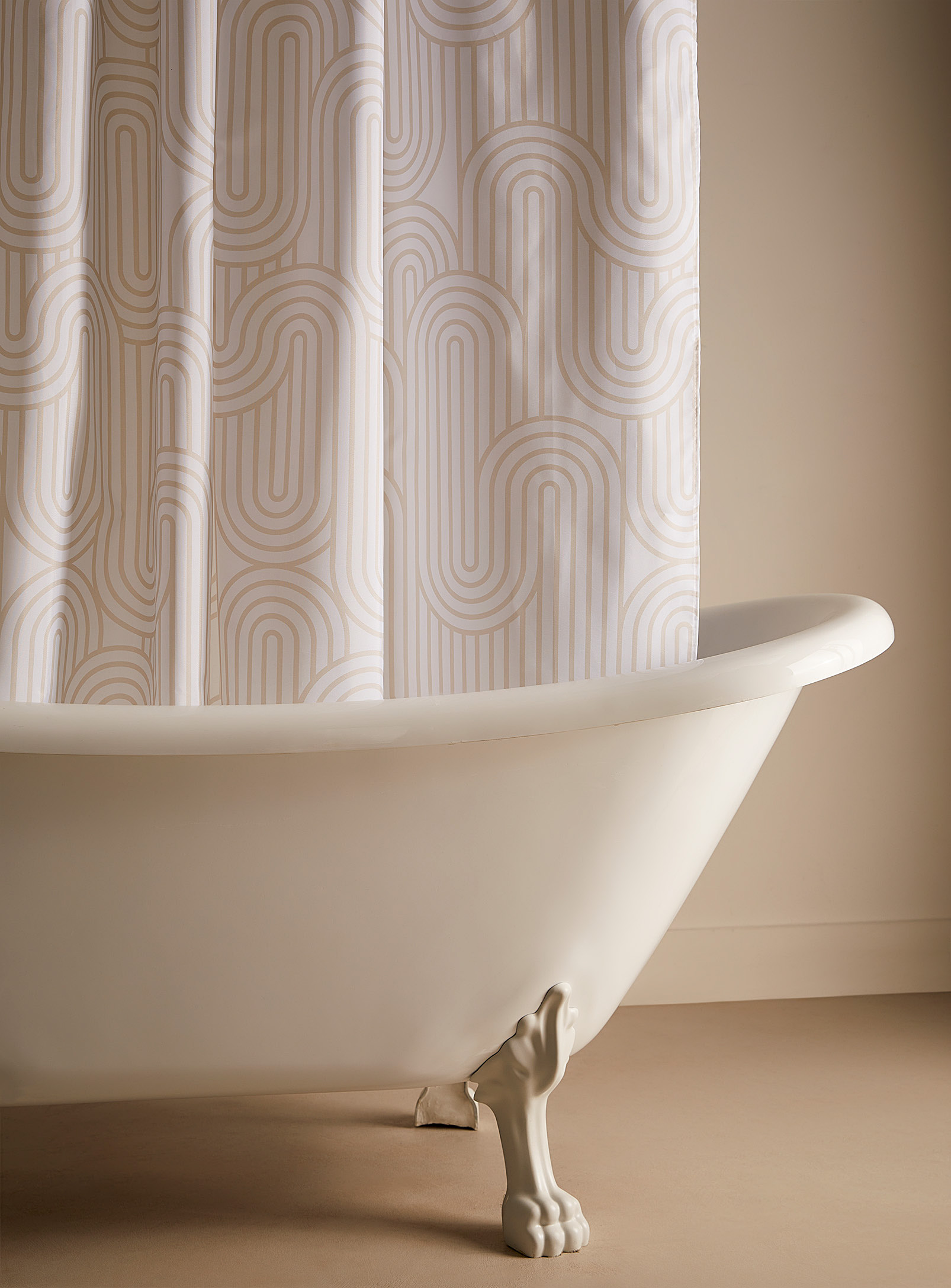 Simons Maison - Retro lines recycled polyester shower curtain