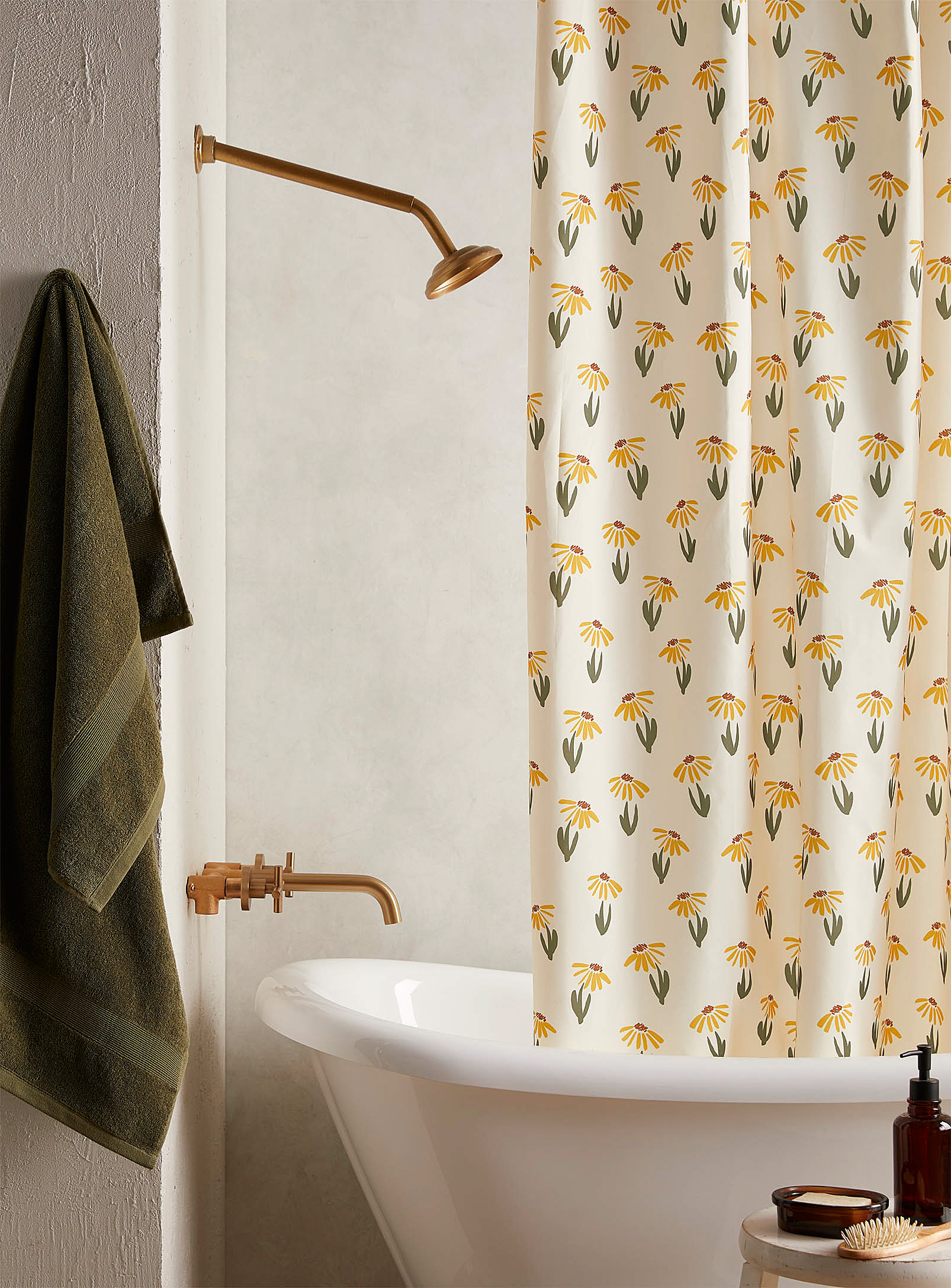 Simons Maison - Blooming sunflower recycled polyester shower curtain