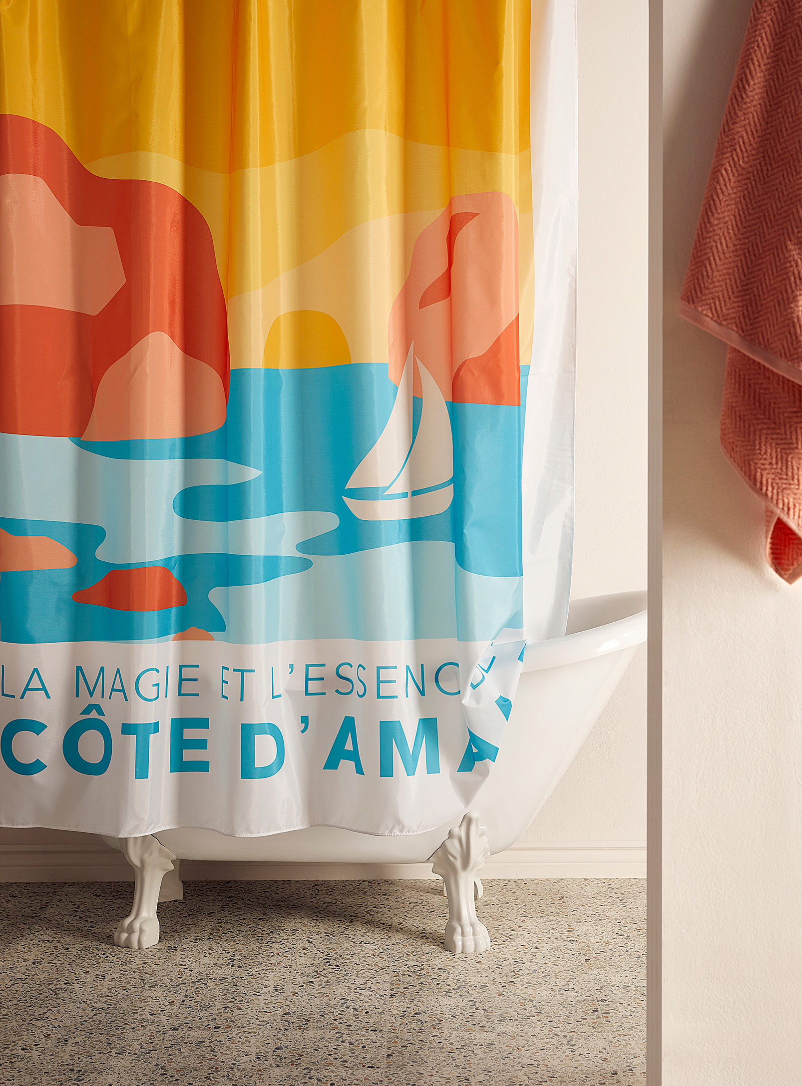 Simons Maison - Amalfi recycled polyester shower curtain