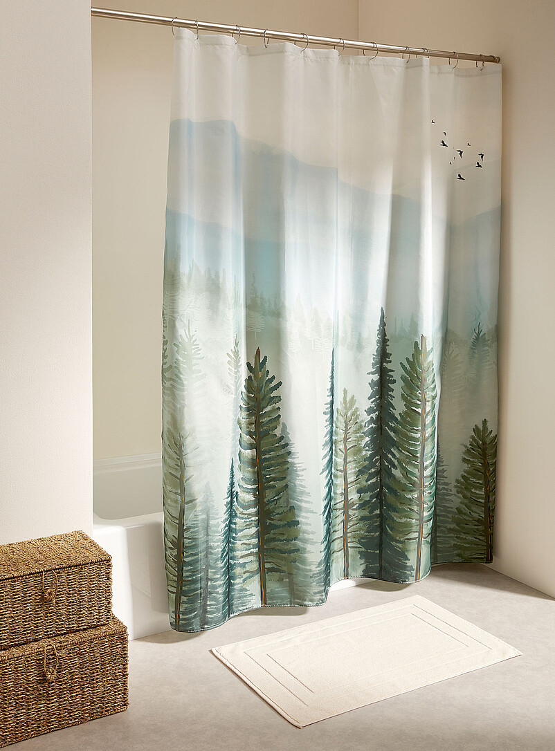 Evergreens shower curtain product image (primary)