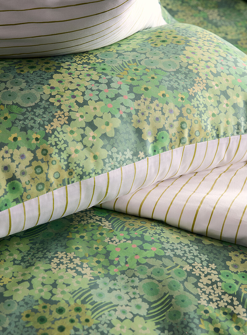Kas Australia: L'ensemble housse fleurs en cama&iuml;eu de verts Clementine Vert