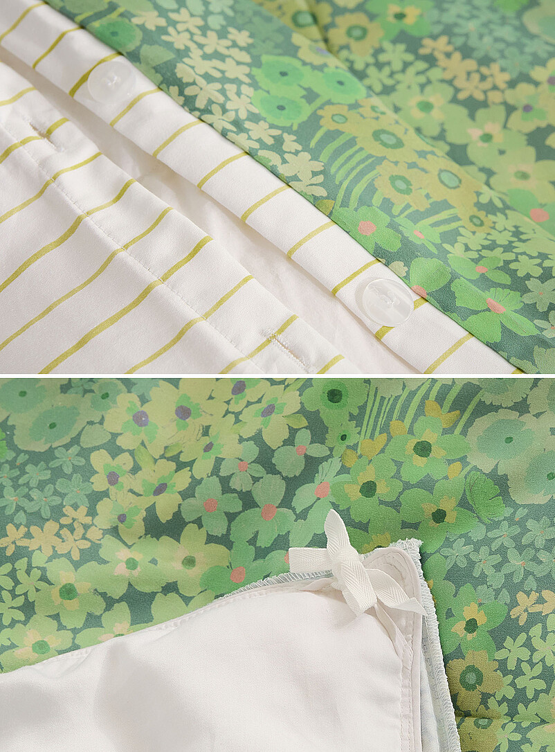 Kas Australia: L'ensemble housse fleurs en cama&iuml;eu de verts Clementine Vert