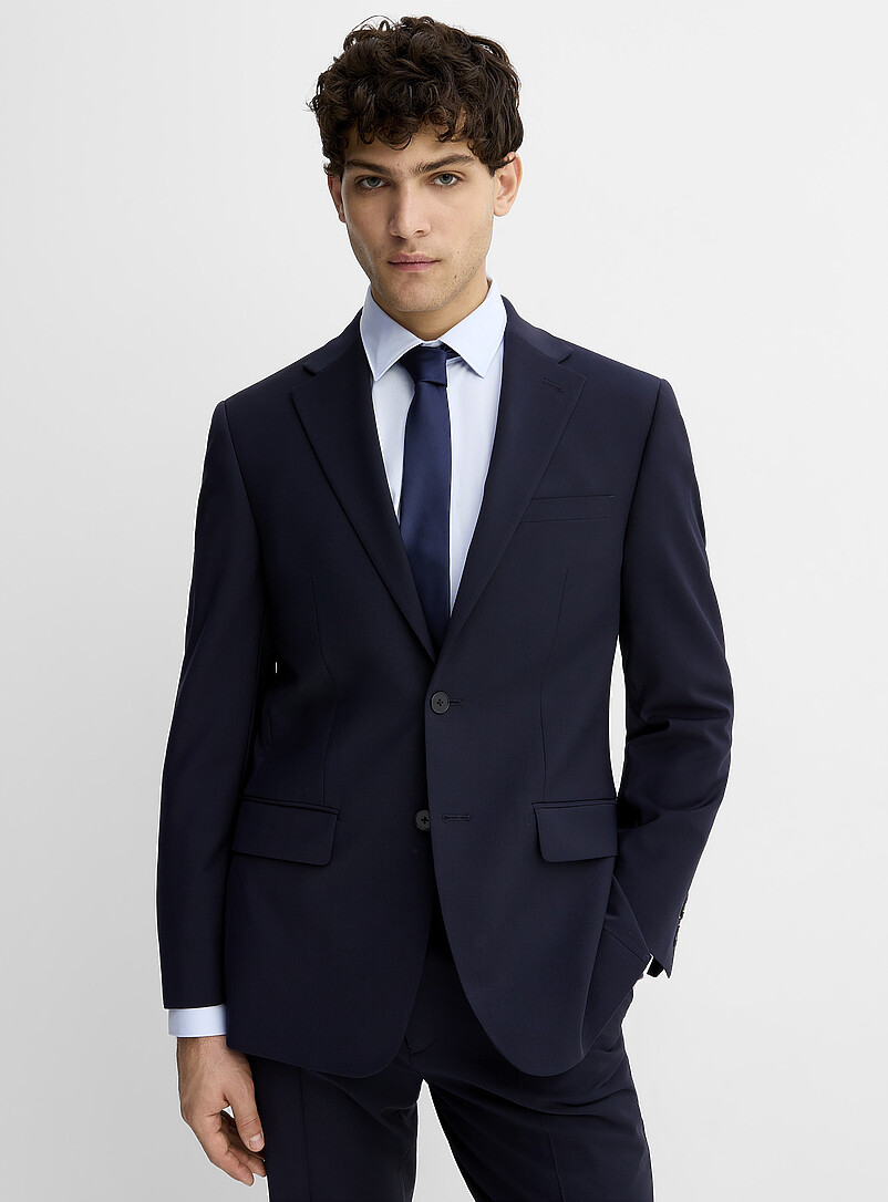 Calvin Klein Indigo/Dark Blue Morgan stretch suit <b>Slim fit</b> for men