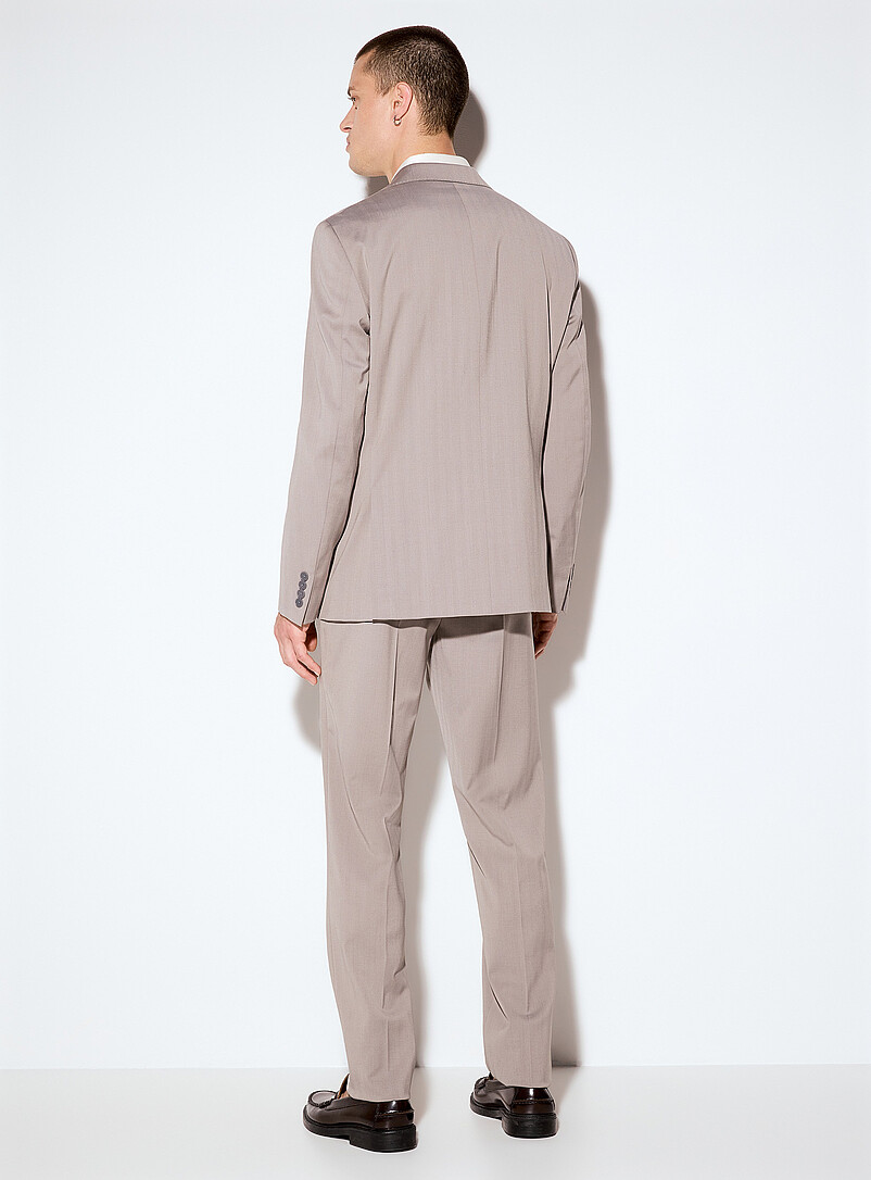 Taupe herringbone suit Slim fit product image 3