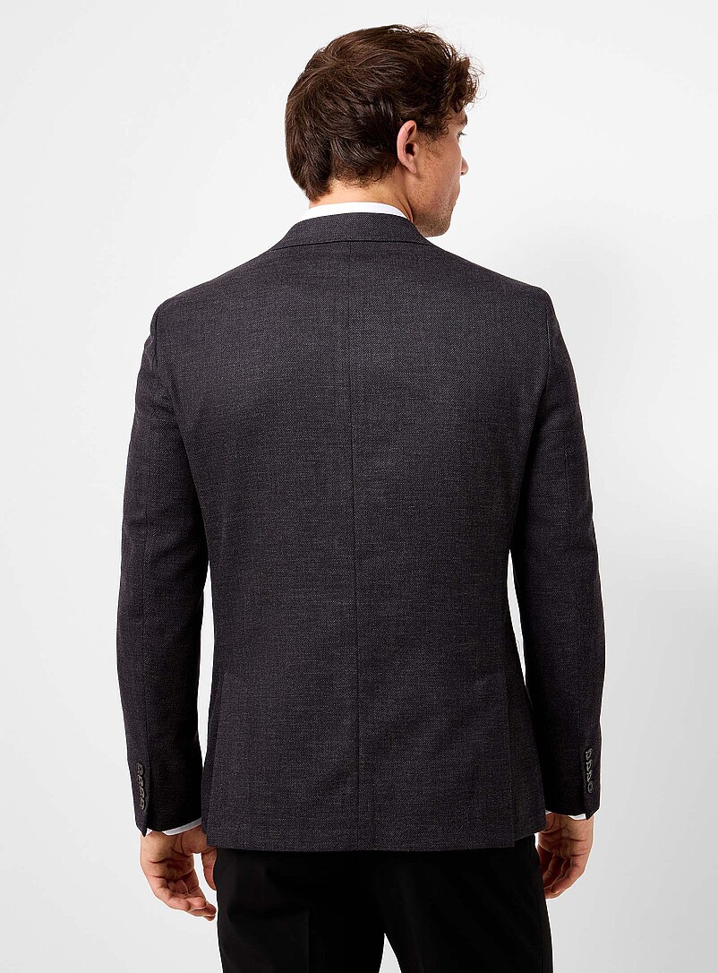Semi-plain piqué blazer Slim fit product image 3