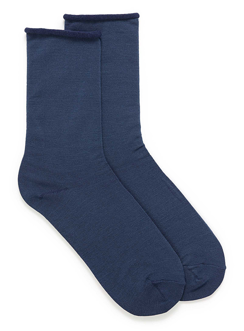 Simons Slate Blue Essential bamboo rayon socks for women
