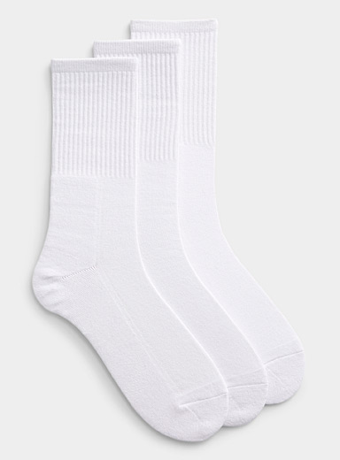 Solid organic cotton blend socks 3-pack