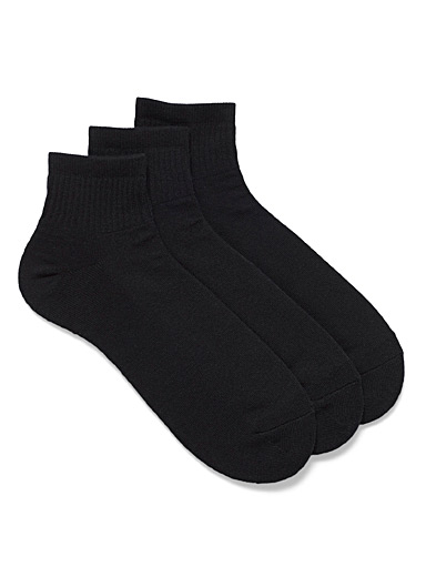 Solid stretch ankle socks 3-pack