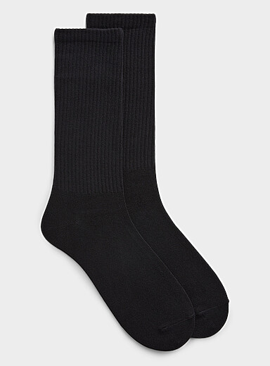 La chaussette c&ocirc;tel&eacute;e coton peign&eacute;