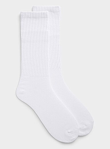 La chaussette c&ocirc;tel&eacute;e coton peign&eacute;