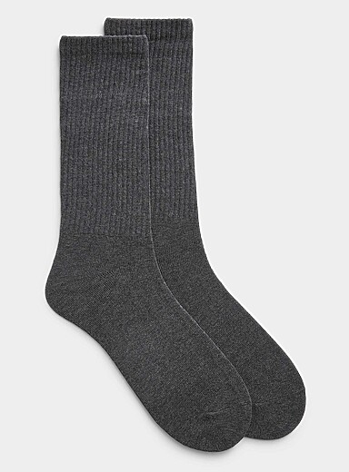 La chaussette c&ocirc;tel&eacute;e coton peign&eacute;