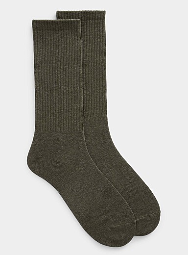 La chaussette c&ocirc;tel&eacute;e coton peign&eacute;