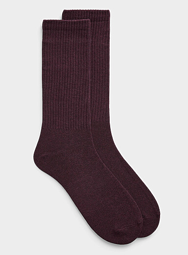 La chaussette c&ocirc;tel&eacute;e coton peign&eacute;