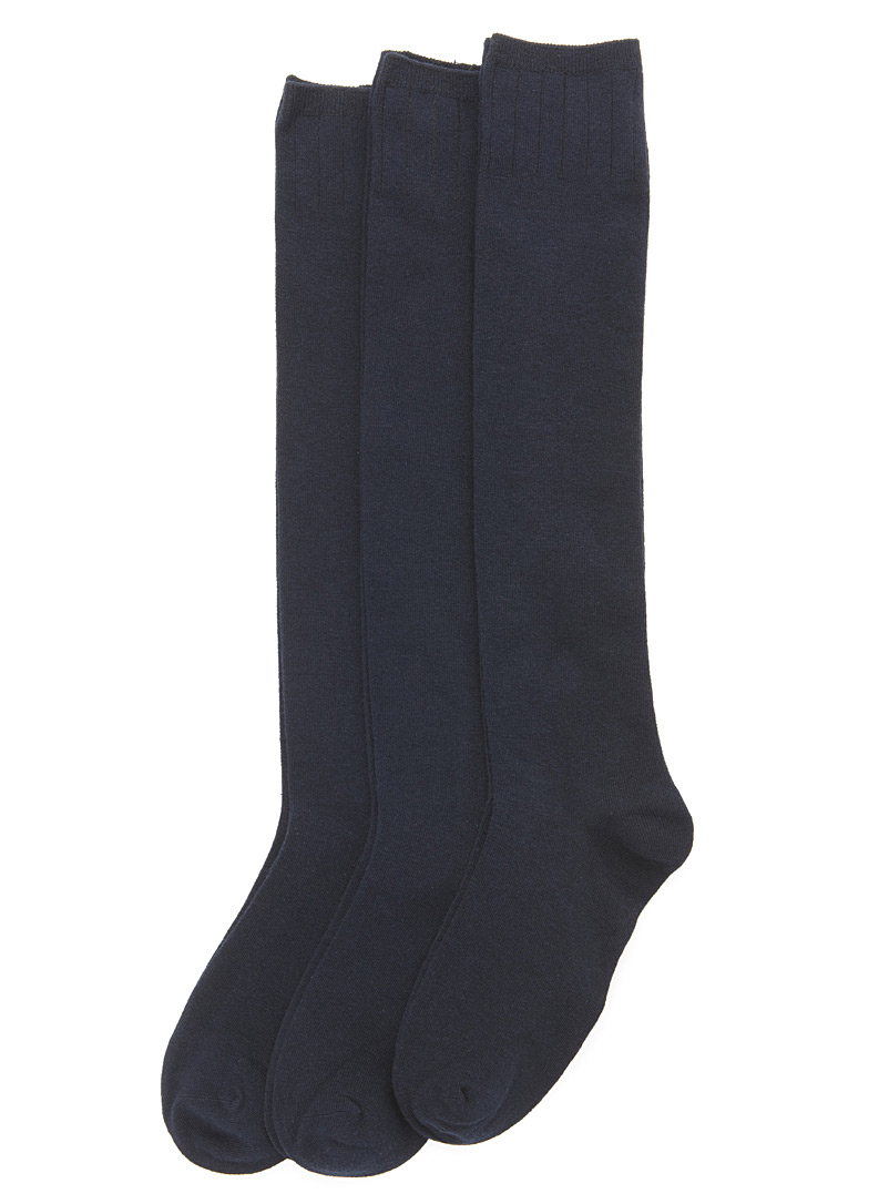Simons Charcoal Classic knee-highs Set of 3 for women