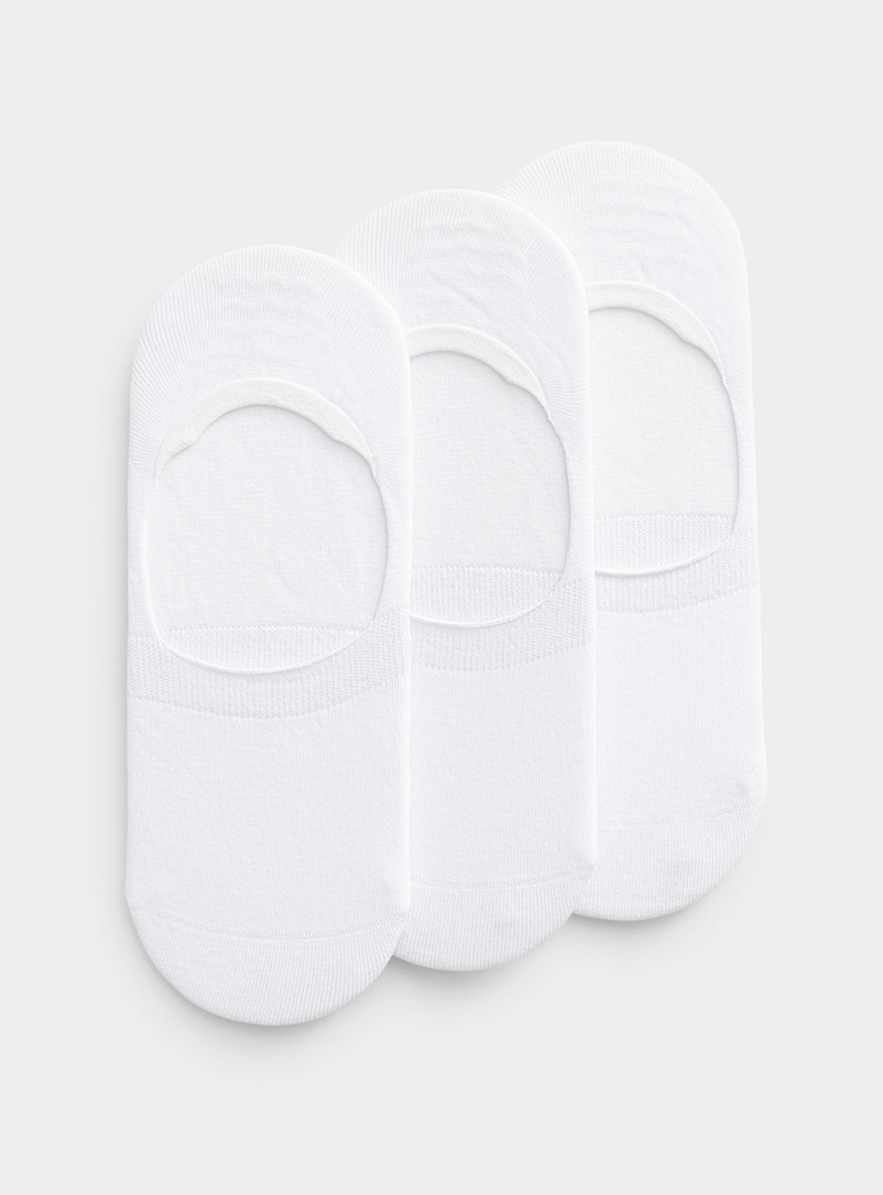 Le 31 White Practical ped sock 3-pack for men