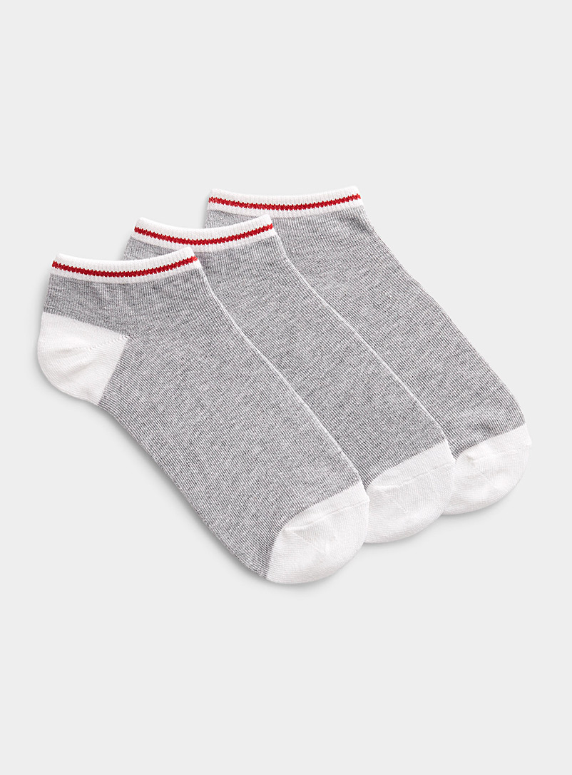Simons Light Grey Workwear ped socks Set of 3 for women