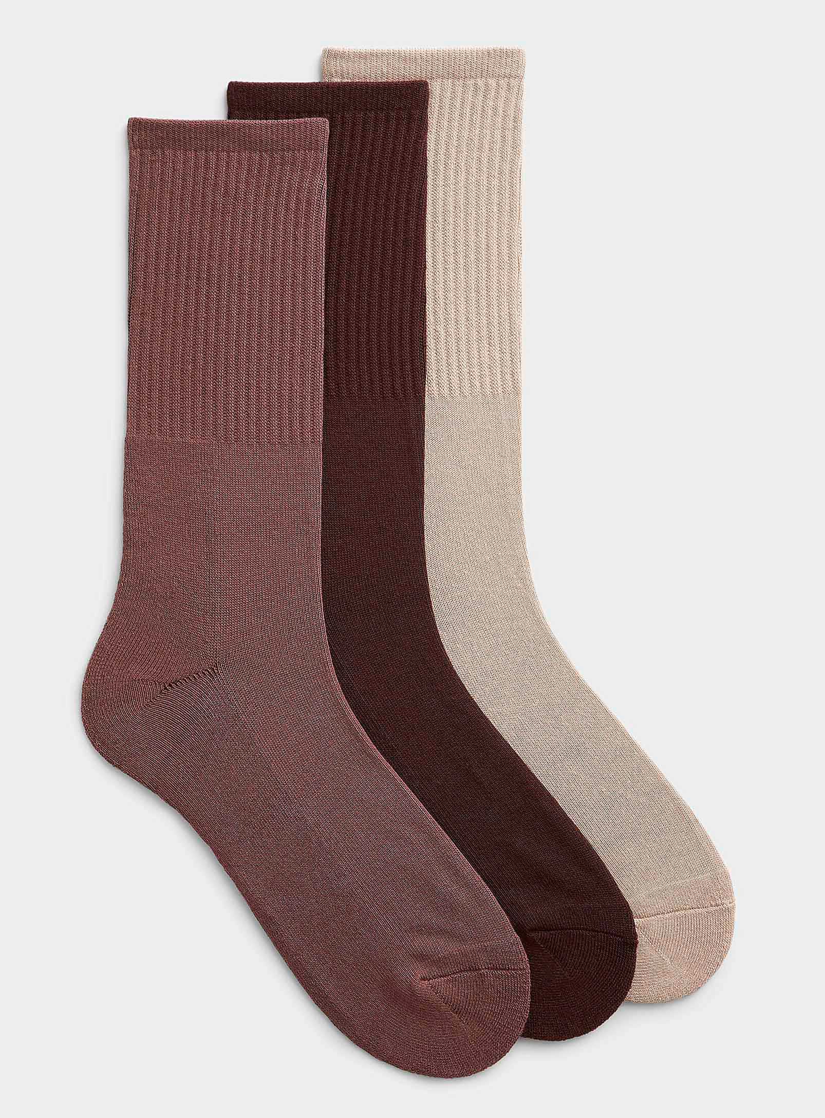 Le 31 Solid Organic Cotton Socks 3-pack In Multi
