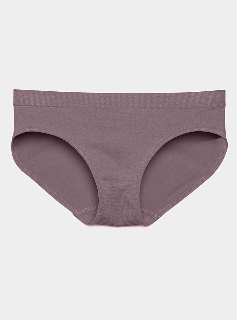 Miiyu Brown Plain stretch bikini panty for women