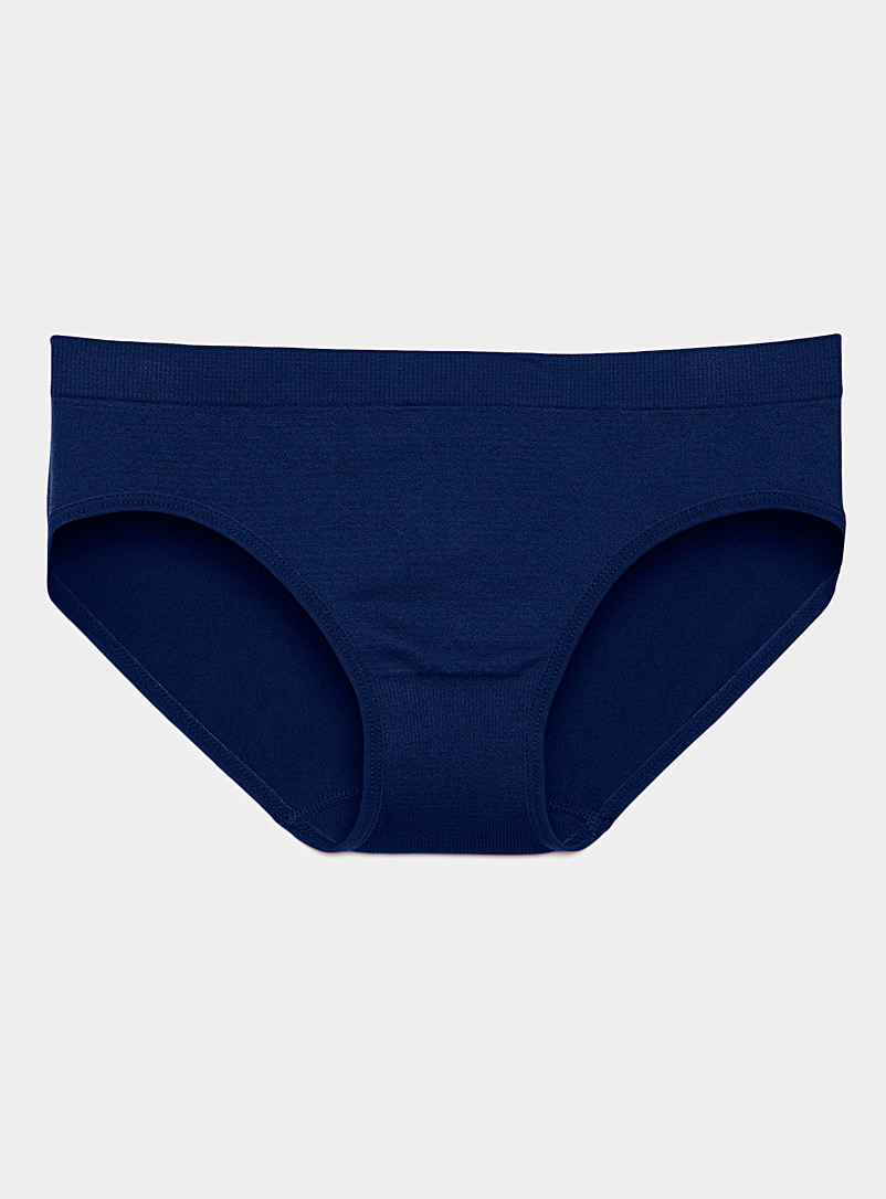 Miiyu Dark Blue Plain stretch bikini panty for women
