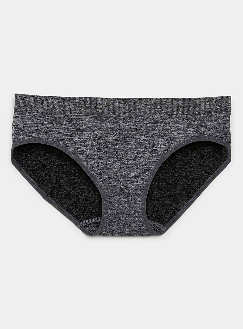 Miiyu Dark Grey Discreet microfibre bikini panty for women