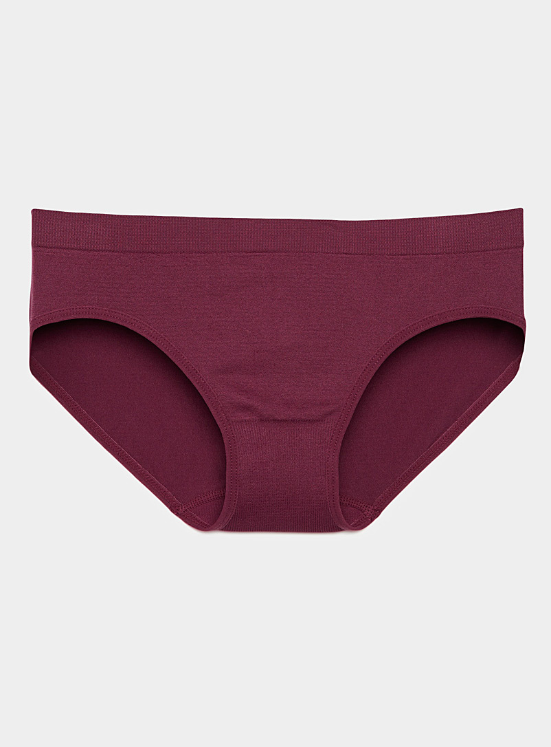 Miiyu: Le bikini discret microfibre Rouge foncé-vin-rubis pour femme