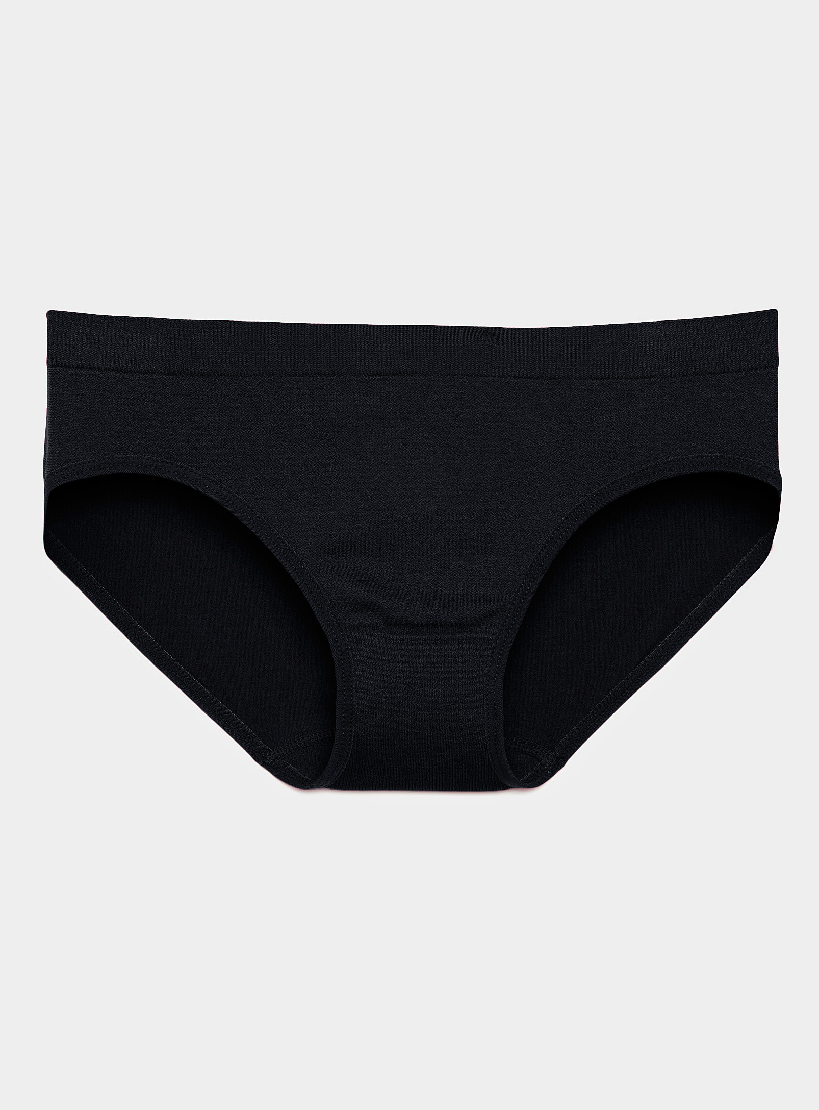 Miiyu Plain Stretch Bikini Panty In Black