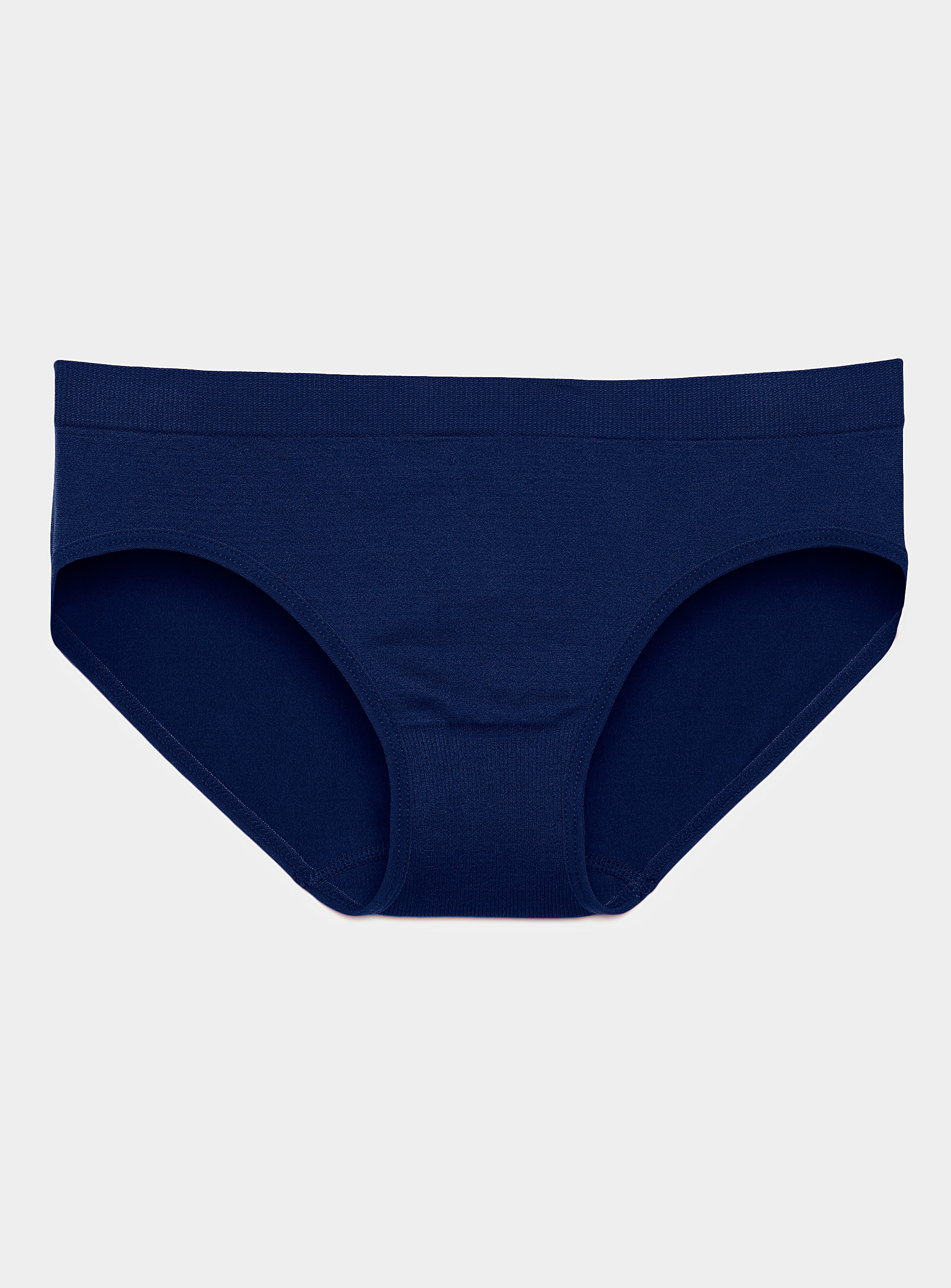 Miiyu Plain Stretch Bikini Panty In Dark Blue