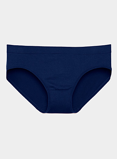 Bikni Navy Blue Plain Bikini Panty For Ladies, Soft Combed Cotton