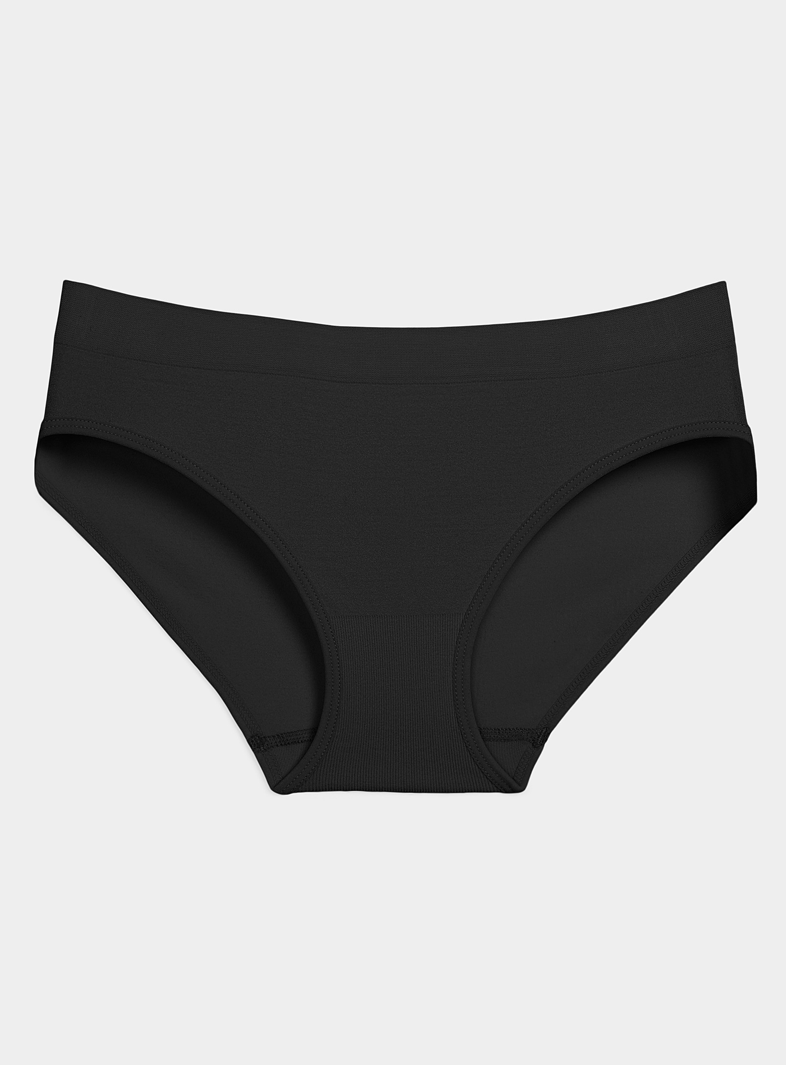 Miiyu Monochrome Stretch Bikini Panty In Black