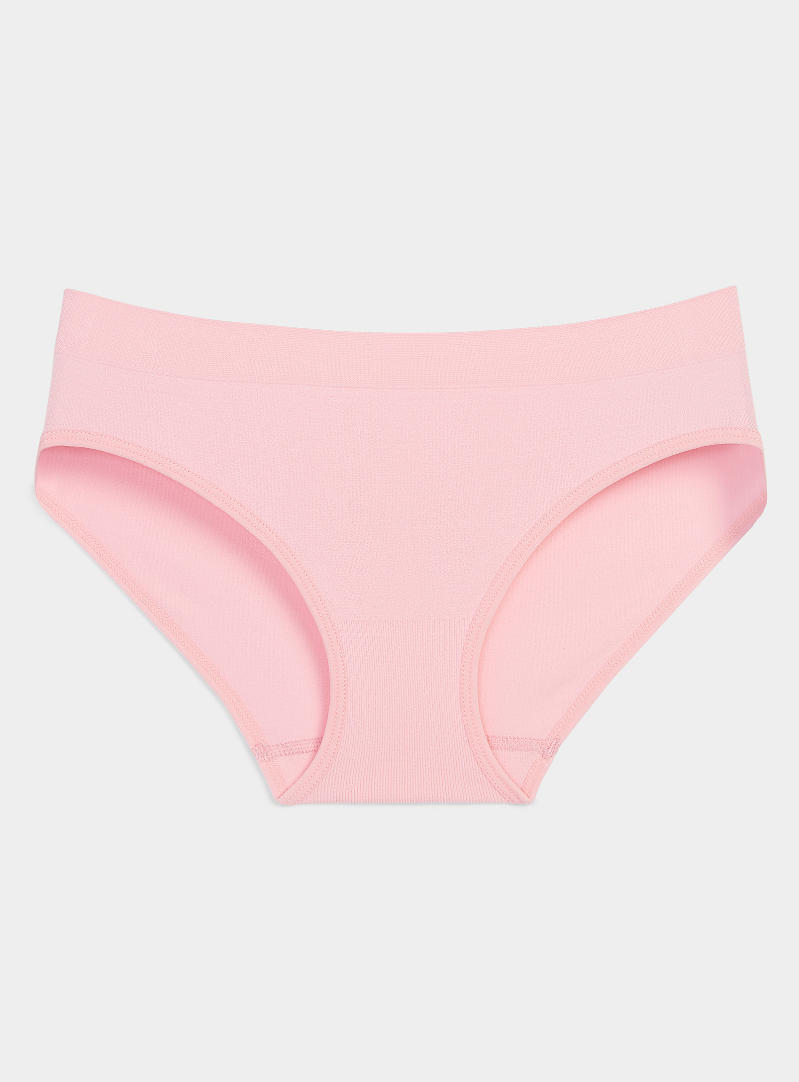 Miiyu Monochrome Stretch Bikini Panty In Dusky Pink