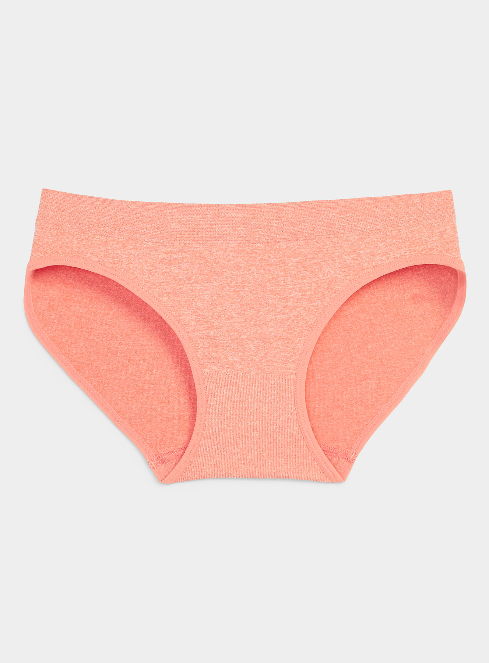 Miiyu Monochrome Stretch Bikini Panty In Peach Pink