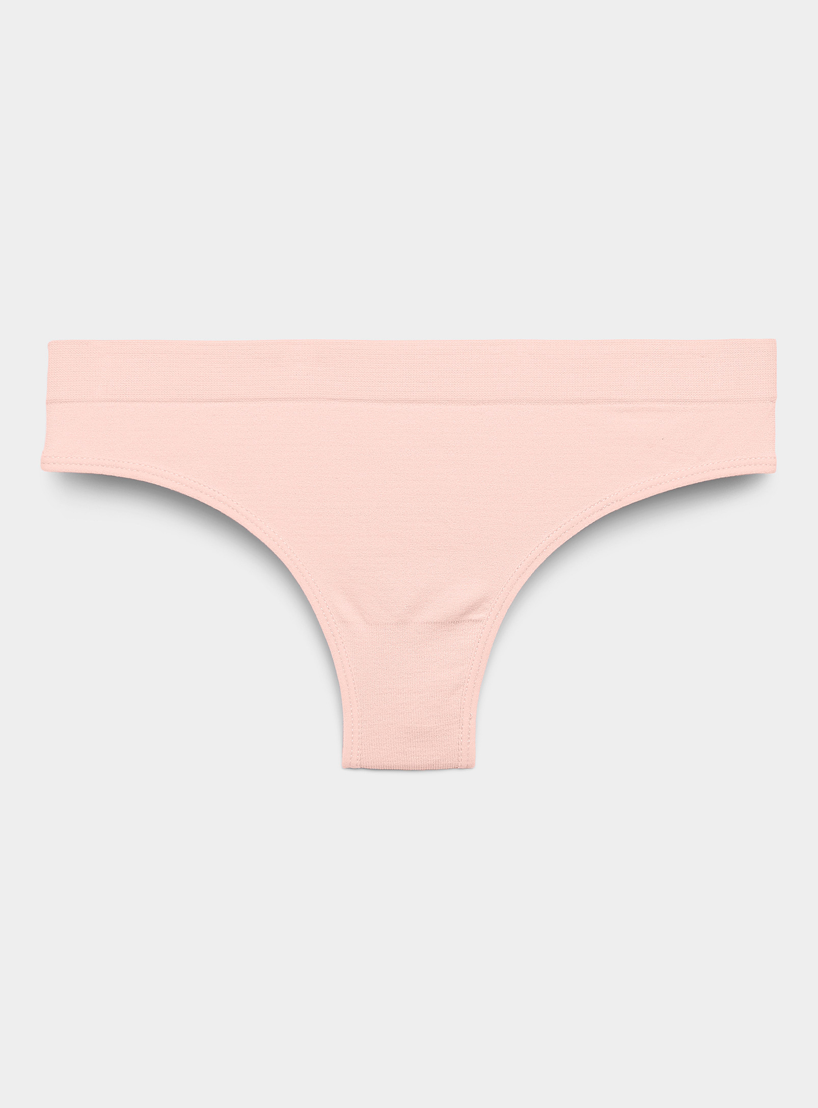 Miiyu Plain Stretch Thong In Pink
