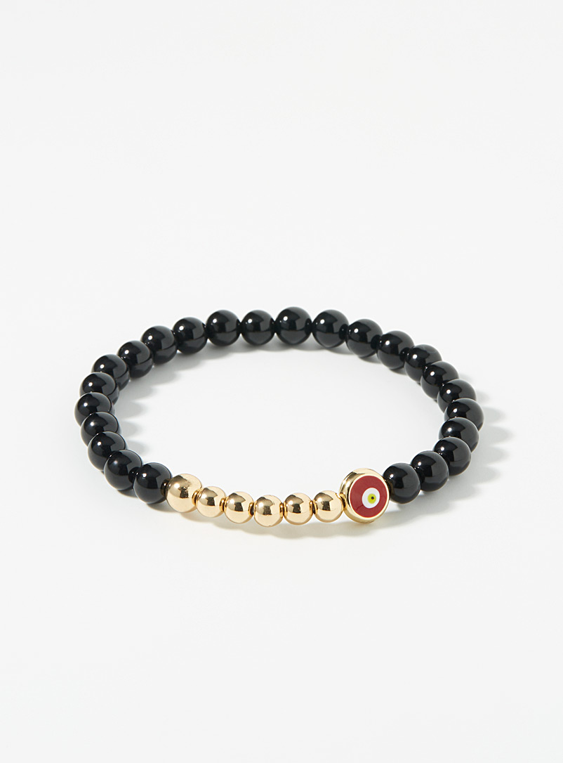 Simons Black Colourful eye bracelet for women