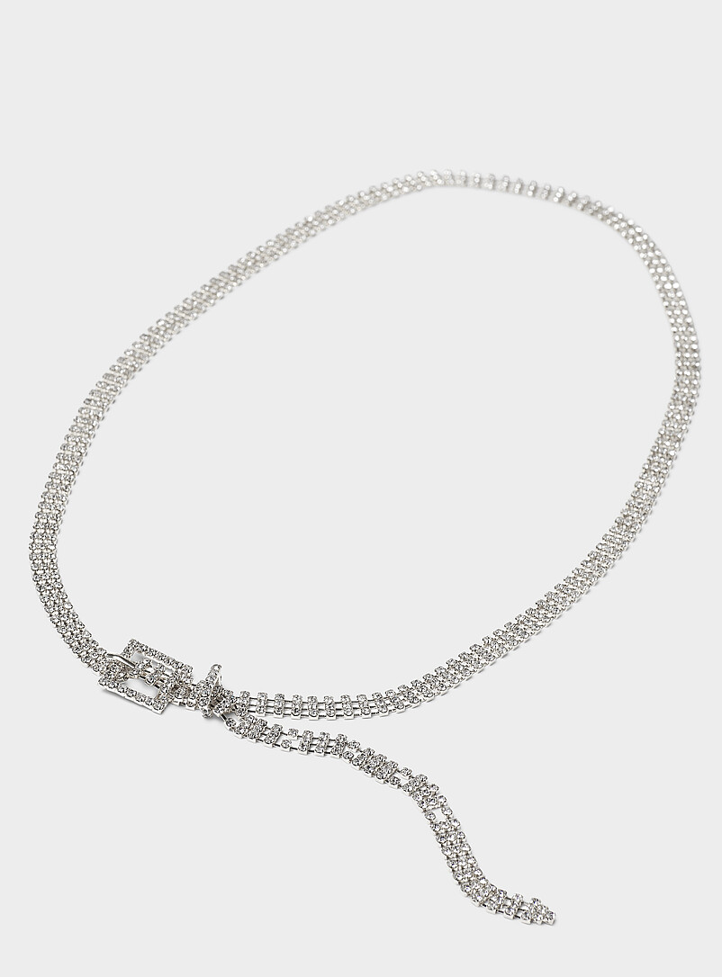 Ceinture Hanche Femme 3 Rangs Perles Argent - Chaîne Réglable, Tendance Festival, Cadeau élégant - 2