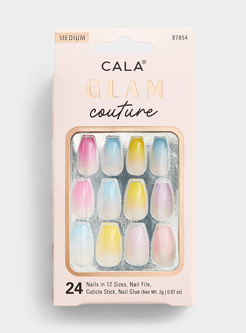 CALA Assorted Vibrant graded press-on nails for women