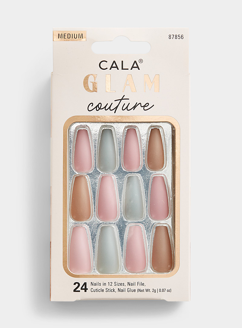 CALA Pink Matte pastel press-on nails for women