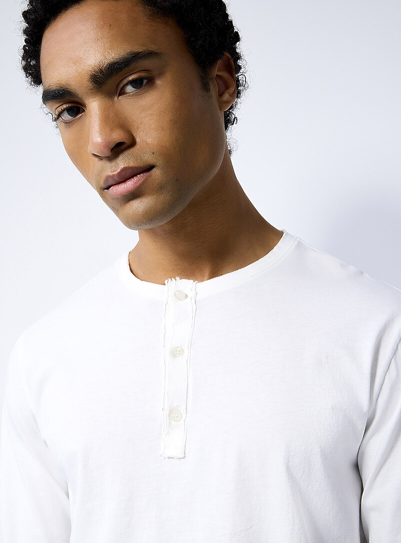 Cut-off Henley T-shirt | Imperial | Shop Men's Long Sleeve T