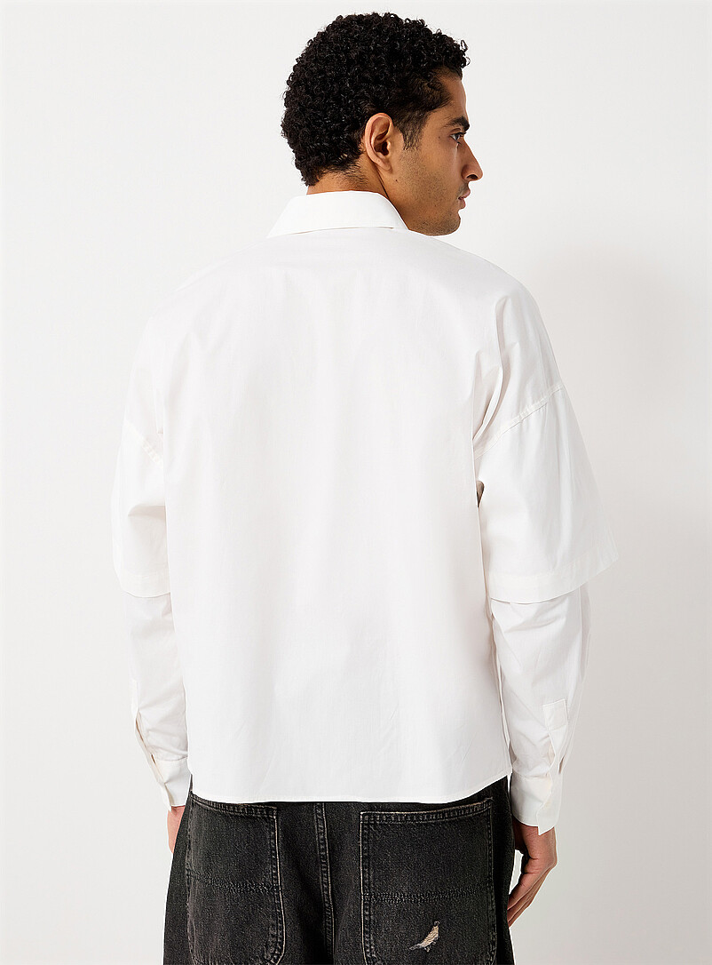 Trompe-l'oeil poplin shirt product image 3