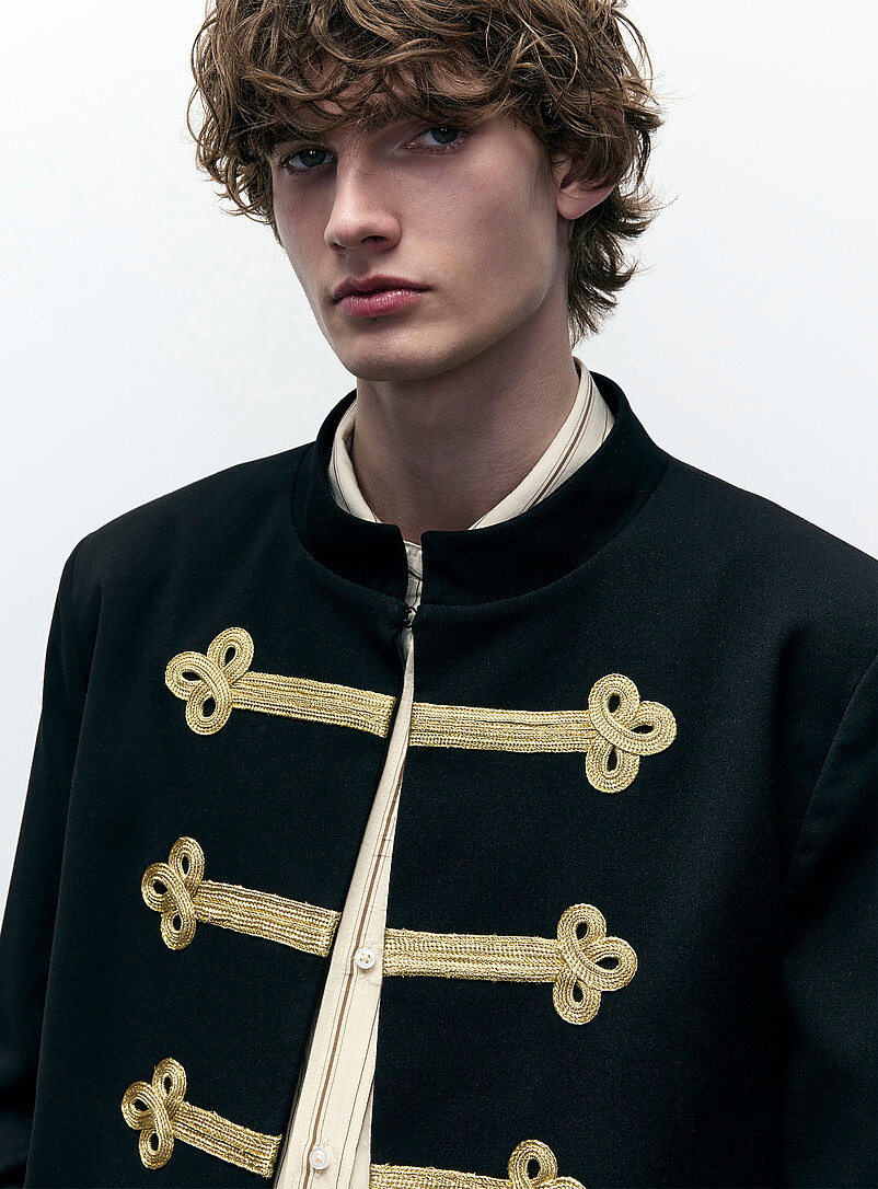 Gold frogging-detail officer jacket product image 2