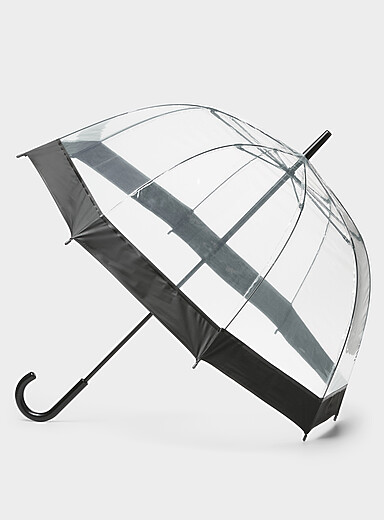 Clear umbrella with edging