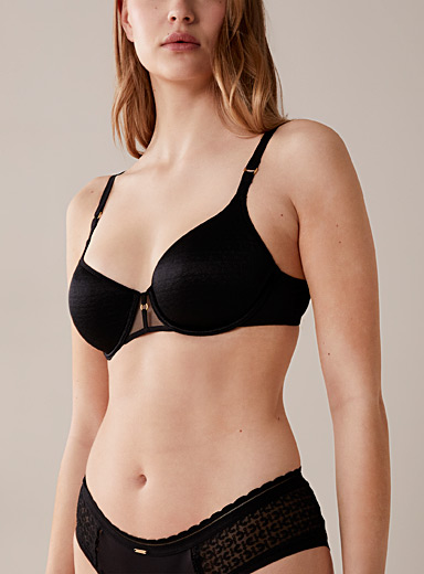 Chantelle: Le plongeant spacer monogramme Noir pour femme