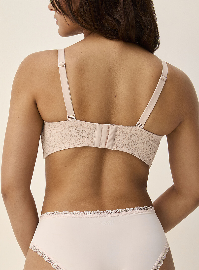 Chantelle Beige/Greige Norah microfibre and lace convertible bra for women