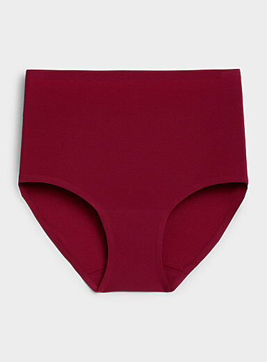 Chantelle: La classique taille haute soyeuse Soft Stretch Nylon Bourgogne pour femme