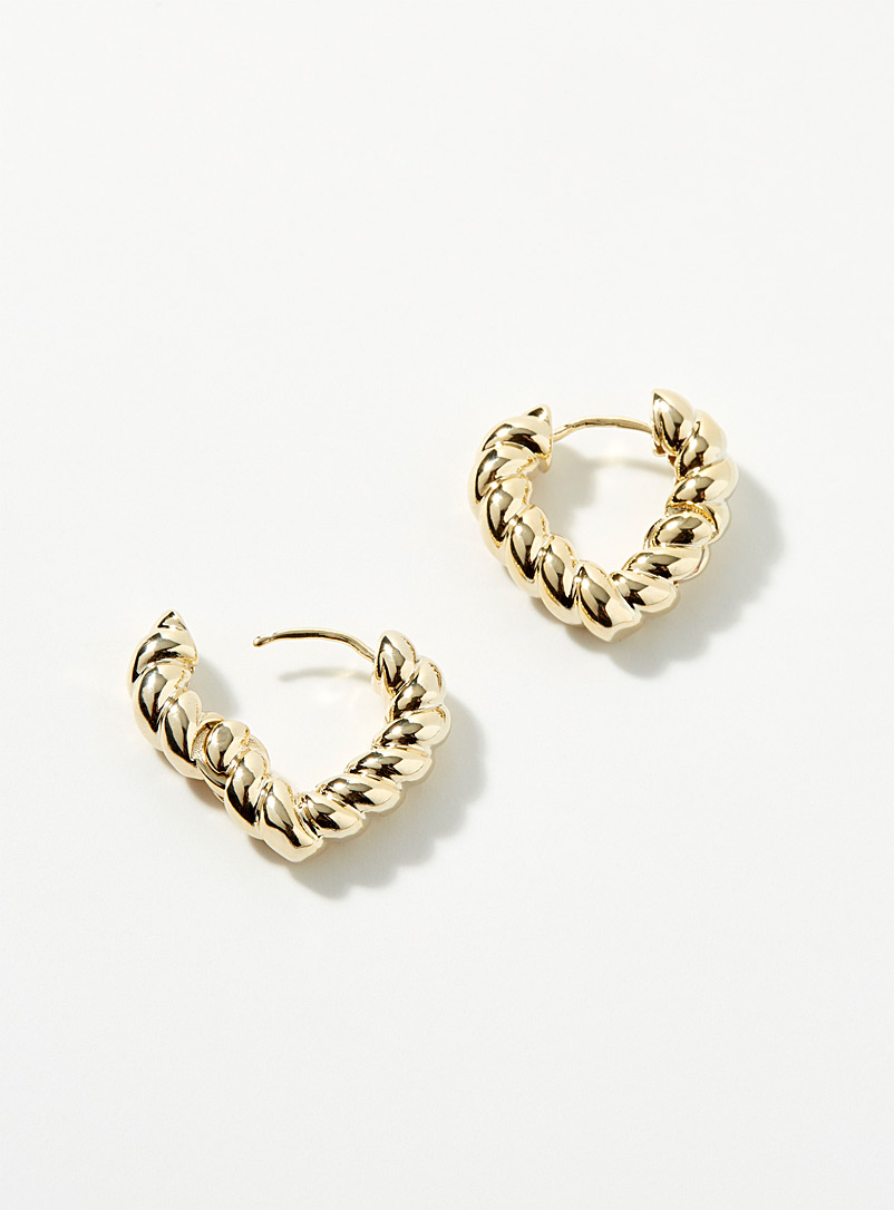 Simons Assorted Twisted heart hoops for women